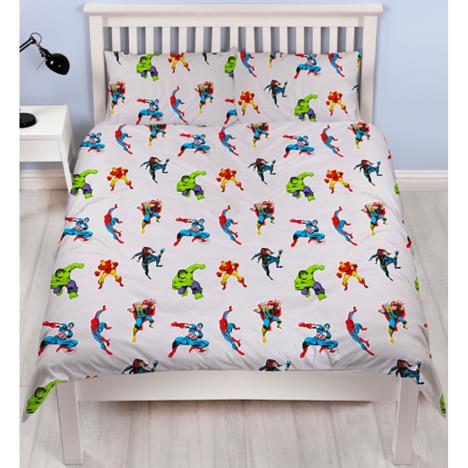 Marvel Comics Grey Reversible Double Bedding Set Extra Image 1